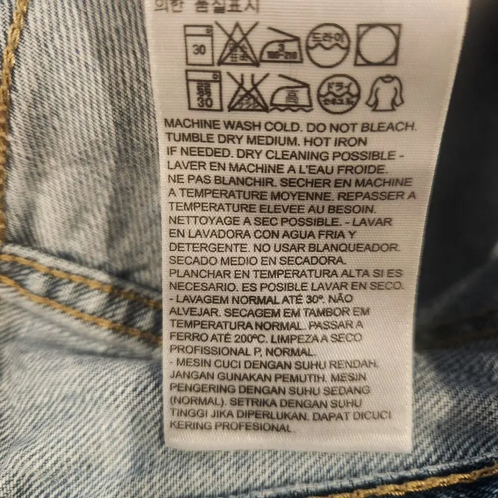 Levi's Mens 505 Medium Wash Straight Leg Jeans Size 38x30 Casual Minimalist